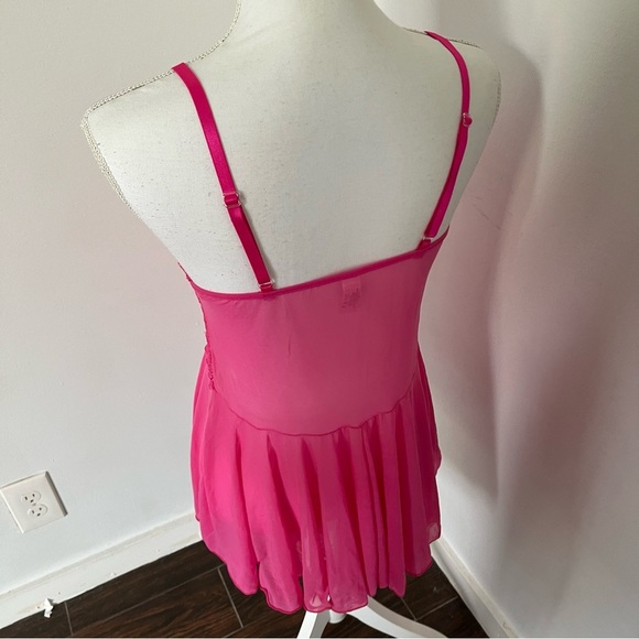 Elegant Pink Lace Babydoll - Picture 3 of 3